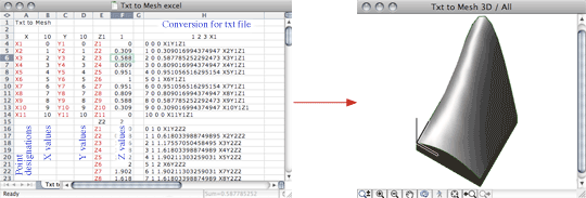 [Excel & 3D Mesh]