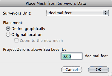 [Place Mesh dialog box]